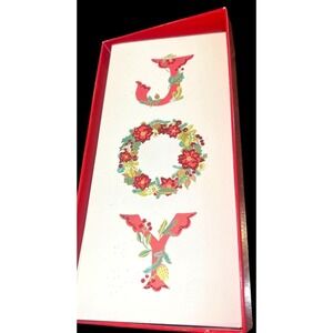 Papyrus JOY Holiday Note Cards 12 Box Set 16 Gold Foil Seals x mas stationary